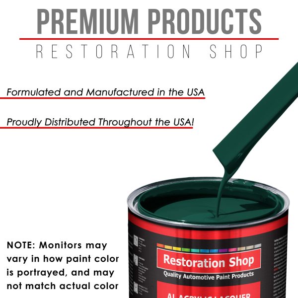 Woodland Green - Acrylic Lacquer Auto Paint - Complete Gallon Paint Kit with Medium Thinner - Professional Automotive Car Truck Refinish Coating Discount - Image 4