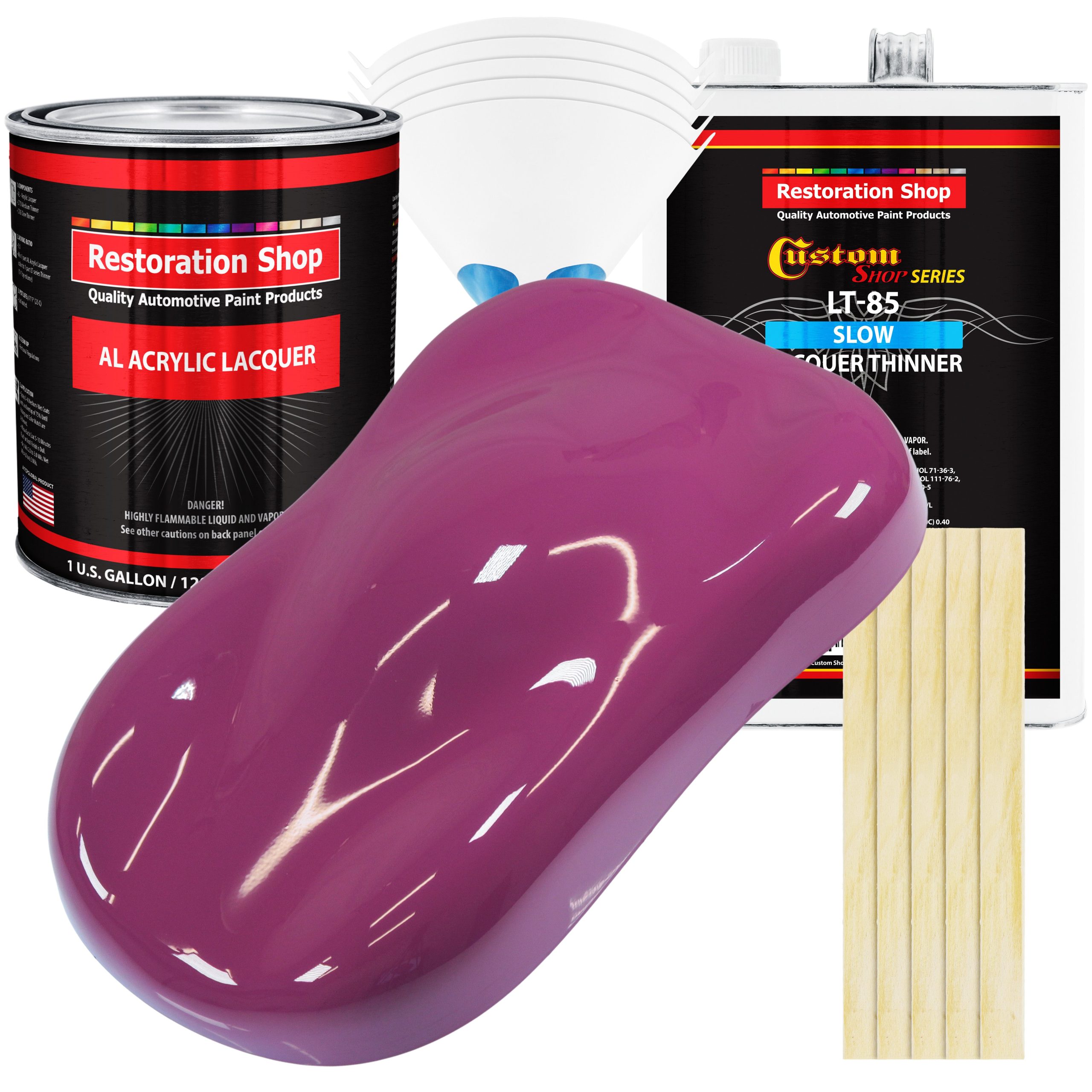 Magenta – Acrylic Lacquer Auto Paint – Complete Gallon Paint Kit with Slow Dry Thinner – Professional Automotive Car Truck Guitar Refinish Coating Online Hot Sale