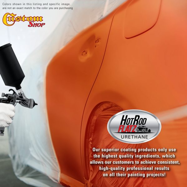 Speed Orange - Hot Rod Flatz Flat Matte Satin Urethane Auto Paint - Complete Gallon Paint Kit - Professional Low Sheen Automotive, Car Truck Coating, 4:1 Mix Ratio Fashion - Image 5