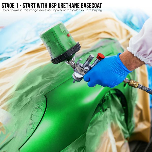Frost Blue Metallic - LOW VOC Urethane Basecoat with Clearcoat Auto Paint (Complete Slow Gallon Paint Kit) Professional High Gloss Automotive Coating Online Sale - Image 5