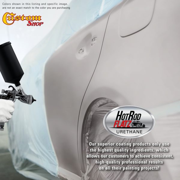 Sterling Silver Metallic - Hot Rod Flatz Flat Matte Satin Urethane Auto Paint - Complete Quart Paint Kit - Professional Low Sheen Automotive, Car Truck Coating, 4:1 Mix Ratio Hot on Sale - Image 5