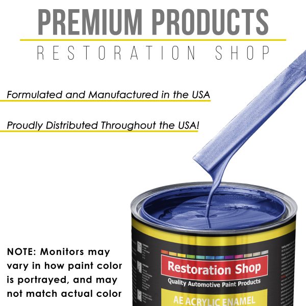Indigo Blue Metallic Acrylic Enamel Auto Paint - Complete Gallon Paint Kit - Professional Single Stage Automotive Car Coating, 8:1 Mix Ratio 2.8 VOC Fashion - Image 4