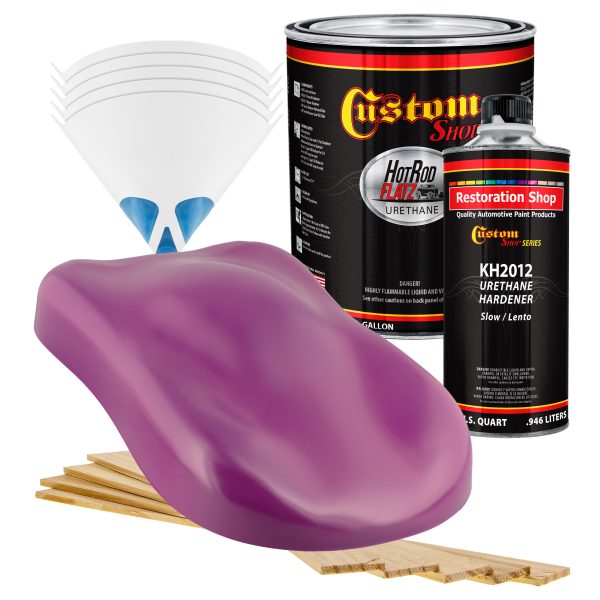 Magenta - Hot Rod Flatz Flat Matte Satin Urethane Auto Paint - Complete Gallon Paint Kit - Professional Low Sheen Automotive, Car Truck Coating, 4:1 Mix Ratio Sale
