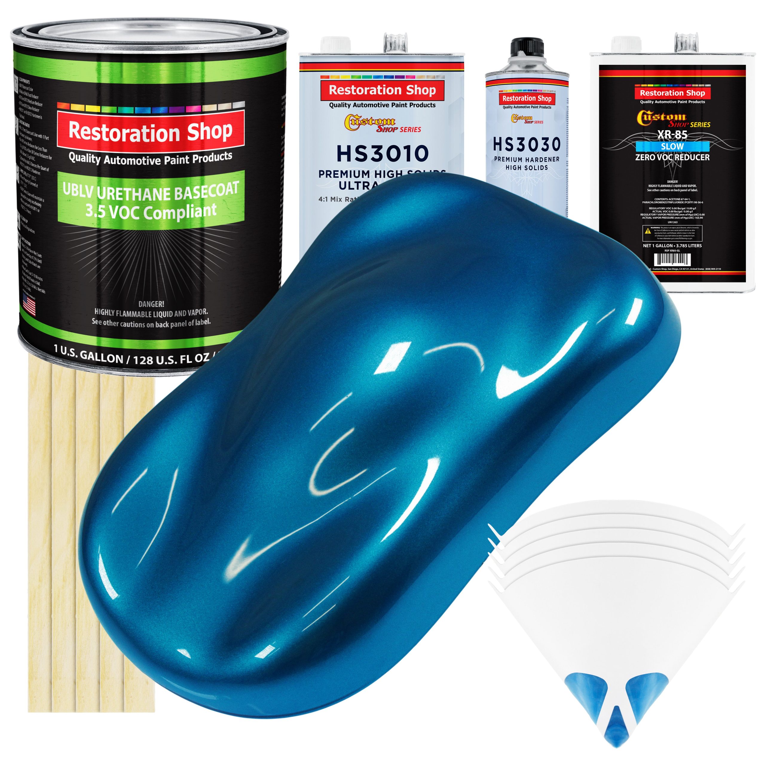 Cruise Night Blue Metallic – LOW VOC Urethane Basecoat with Premium Clearcoat Auto Paint – Complete Slow Gallon Paint Kit – Pro Automotive Coating Supply