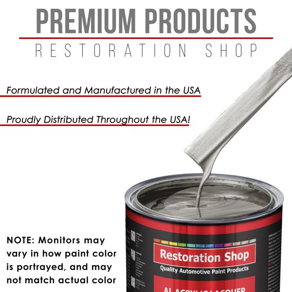 Sterling Silver Metallic - Acrylic Lacquer Auto Paint - Complete Gallon Paint Kit with Slow Dry Thinner - Pro Automotive Car Truck Refinish Coating Hot on Sale - Image 4