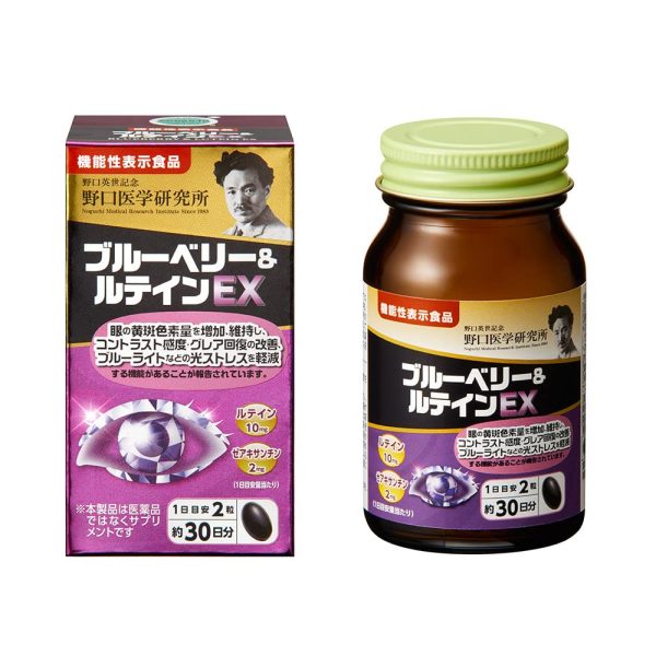 Noguchi Medical Research Institute Blueberry Lutein Supplement 60 Tablets 30 Days on Sale