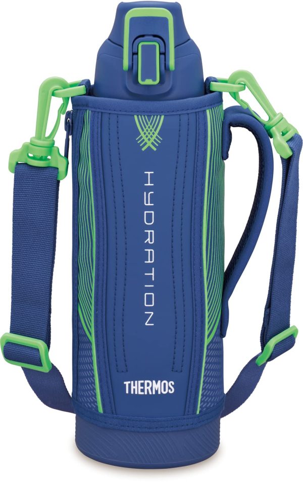 Thermos 1L Blue Green Sports Bottle Vacuum Insulated for Cold Storage - Fht-1002F Blgr Hot on Sale