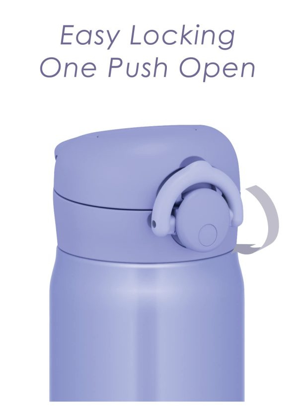 Thermos Vacuum Insulated Water Bottle - Portable 600Ml Mug Blue and Purple For Sale - Image 5